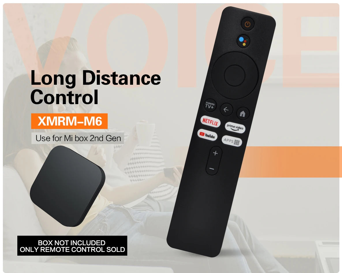 Control remoto por voz XMRM-M6 para Xiaomi mi 2.ª generación Box Aplicable a TV Box S (2.ª generación) Reproductor multimedia de transmisión Ultra HD 4K