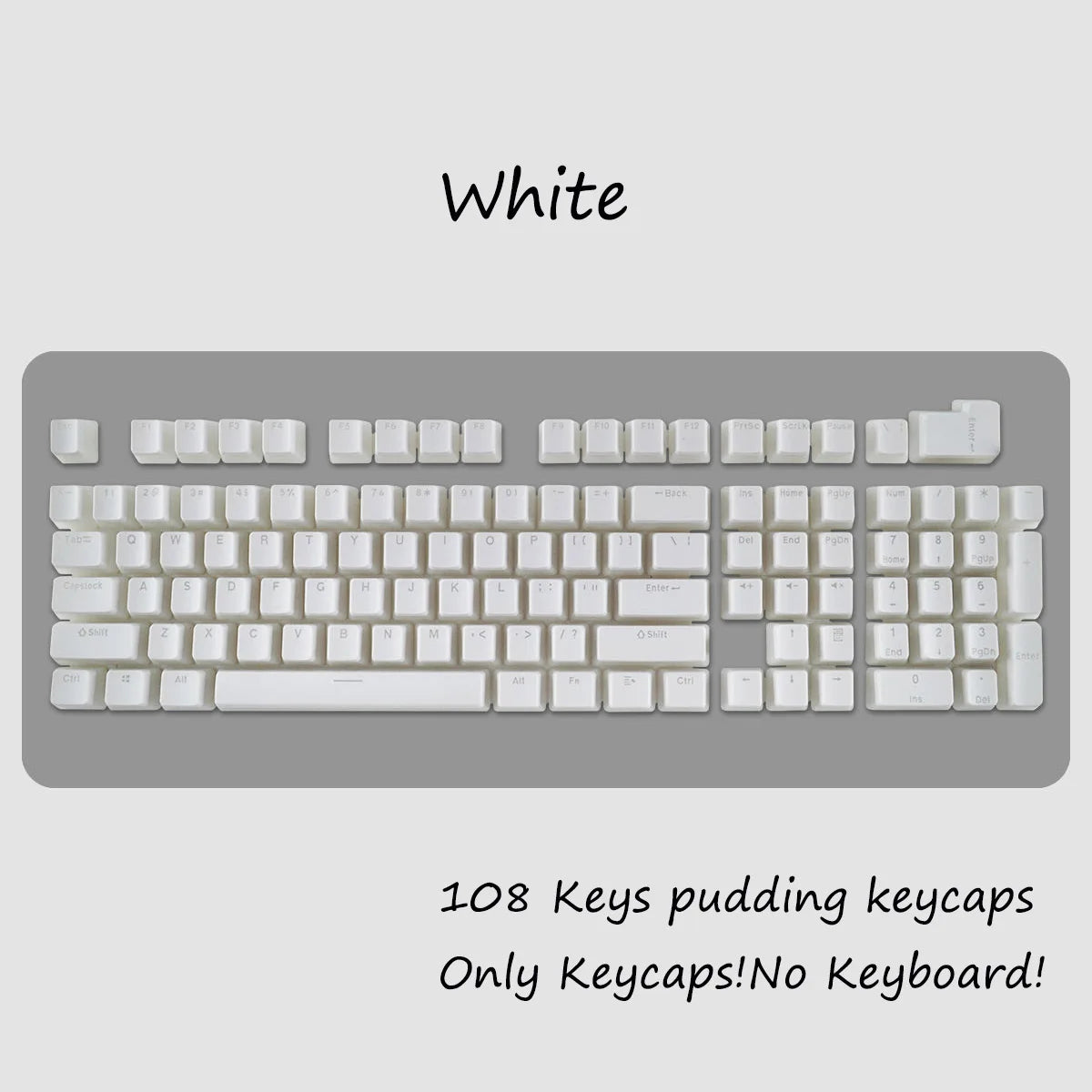 Teclas PBT Pudding 108 Teclas OEM - Compatible Cherry MX - RGB Backlit - Vonhard Electrónica