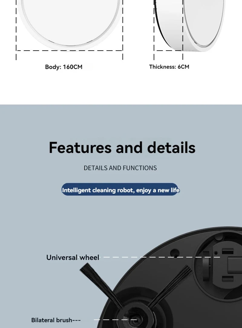 Xiaomi MIJIA 4000Pa 3 in 1 Smart Sweeping Robot Vacuum Cleaner Strong Suction Easy To Use For Hard Floors Pet Hair Carpets